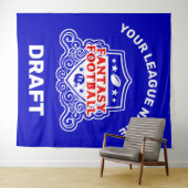 Fantasy Football Draft Emblem Tapestry Wandkleed (In Situ (horizontaal))