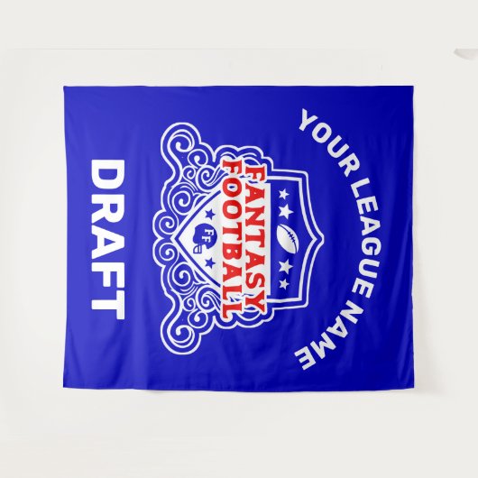 Fantasy Football Draft Emblem Tapestry Wandkleed (Voorkant (horizontaal))