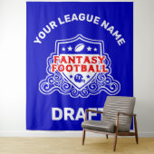 Fantasy Football Draft Emblem Tapestry Wandkleed (In situ)