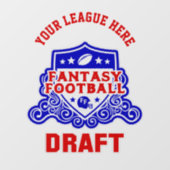 Fantasy Football Draft Logo Raamsticker (Vel)