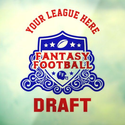 Fantasy Football Draft Logo Raamsticker (Vel 3)