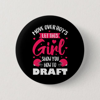 Fantasy Football Draft Party Kit Echt Vrouwen Scha Ronde Button 5,7 Cm