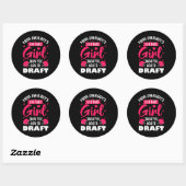 Fantasy Football Draft Party Kit Echt Vrouwen Scha Ronde Sticker (Vel)