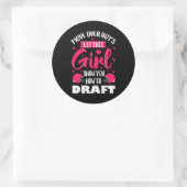 Fantasy Football Draft Party Kit Echt Vrouwen Scha Ronde Sticker (Tas)