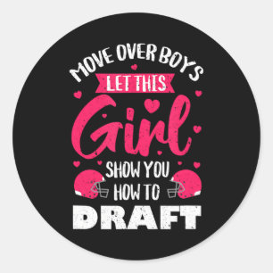 Fantasy Football Draft Party Kit Echt Vrouwen Scha Ronde Sticker