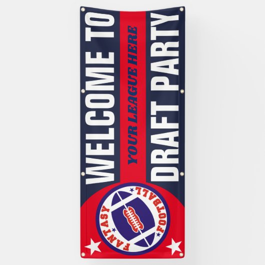 Fantasy Football Draft Party Spandoek (Verticaal)
