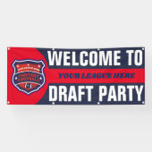 Fantasy Football Draft Party Spandoek (Horizontaal)