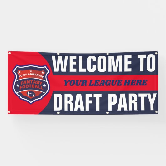 Fantasy Football Draft Party Spandoek (Horizontaal)
