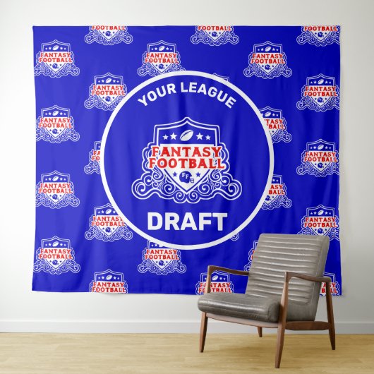 Fantasy Football Draft Party Tapestry Wandkleed (In Situ (horizontaal))