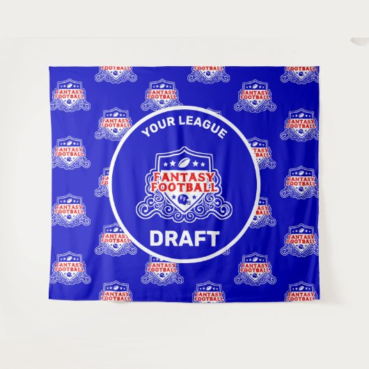 Fantasy Football Draft Party Tapestry Wandkleed (Voorkant (horizontaal))