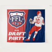 Fantasy Football Draft Party Wandkleed (Voorkant (horizontaal))