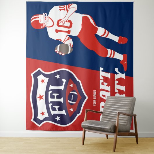 Fantasy Football Draft Party Wandkleed (In situ)