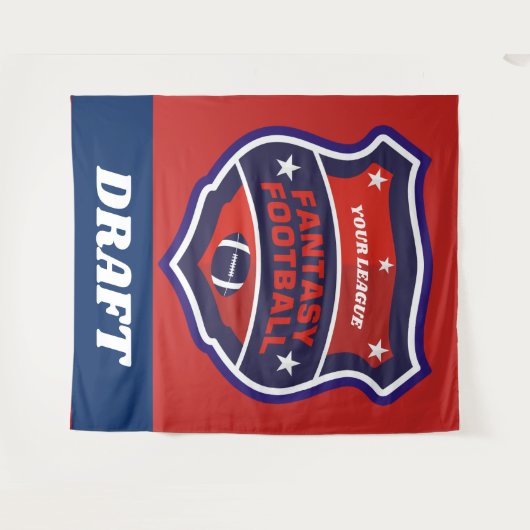 Fantasy Football Draft Shield Wandkleed (Voorkant (horizontaal))
