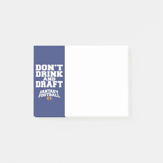 Fantasy Football Drink en concepttest niet - Navy Post-it® Notes (Voorkant)