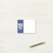 Fantasy Football Drink en concepttest niet - Navy  Post-it® Notes (Op bureau)