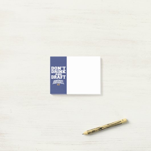 Fantasy Football Drink en concepttest niet - Navy  Post-it® Notes (Op bureau)