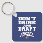 Fantasy Football Drink en concepttest niet - Navy  Sleutelhanger (Voorkant)