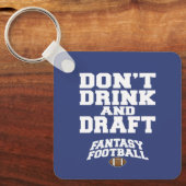 Fantasy Football Drink en concepttest niet - Navy  Sleutelhanger (Voorkant)