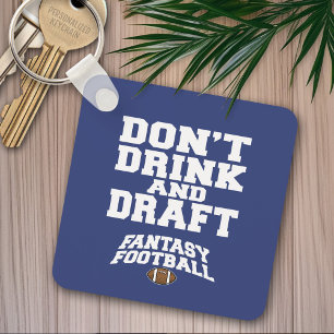 Fantasy Football Drink en concepttest niet - Navy  Sleutelhanger