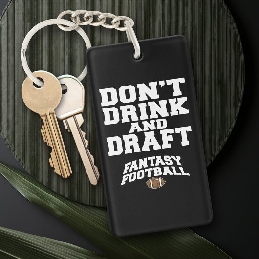 Fantasy Football Drink en concepttest niet - Navy Sleutelhanger