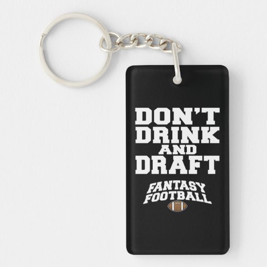 Fantasy Football Drink en concepttest niet - Navy  Sleutelhanger (Voorkant)