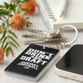 Fantasy Football Drink en concepttest niet - Navy Sleutelhanger (Voorkant Rechts)