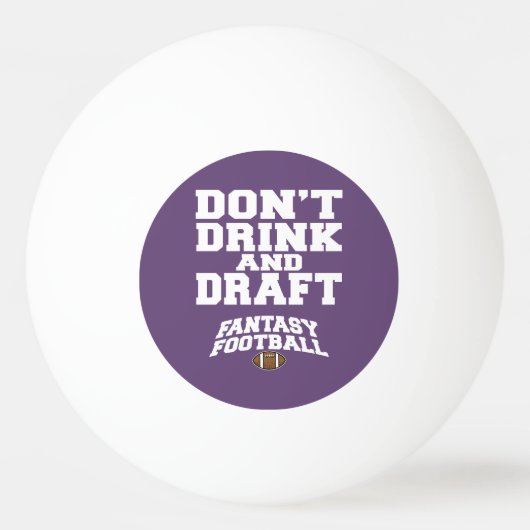 Fantasy Football Drink en concepttest niet - Paars Pingpongbal (Voorkant)