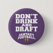 Fantasy Football Drink en concepttest niet - Paars Ronde Button 5,7 Cm (Voorkant)
