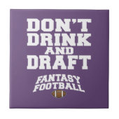 Fantasy Football Drink en concepttest niet - Paars Tegeltje (Voorkant)