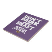 Fantasy Football Drink en concepttest niet - Paars Tegeltje (Zijkant)
