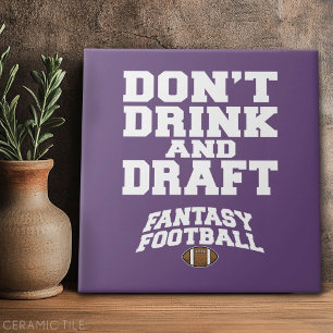 Fantasy Football Drink en concepttest niet - Paars Tegeltje