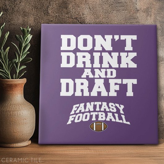 Fantasy Football Drink en concepttest niet - Paars Tegeltje