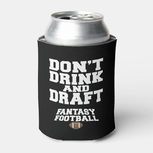 Fantasy Football Drink en concepttest niet - zwart Blikjeskoeler (Blikje Voorkant)