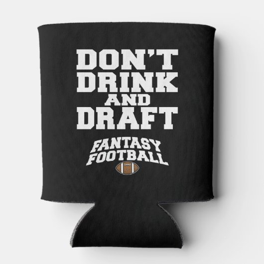 Fantasy Football Drink en concepttest niet - zwart Blikjeskoeler (Achterkant)