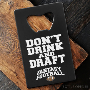 Fantasy Football Drink en concepttest niet - zwart Creditkaart Flessenopener