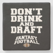 Fantasy Football Drink en concepttest niet - zwart Stenen Onderzetter (Voorkant)