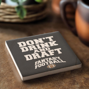 Fantasy Football Drink en concepttest niet - zwart Stenen Onderzetter