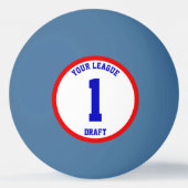 Fantasy Football Emblem Draft Lottery Pingpongbal (Achterkant)