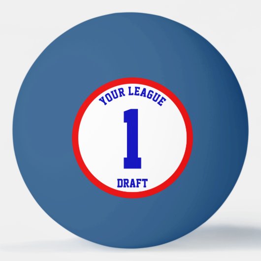 Fantasy Football Emblem Draft Lottery Pingpongbal (Achterkant)