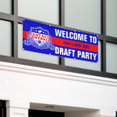 Fantasy Football Emblem Draft Party Banner (Buitenkant Gebouw)