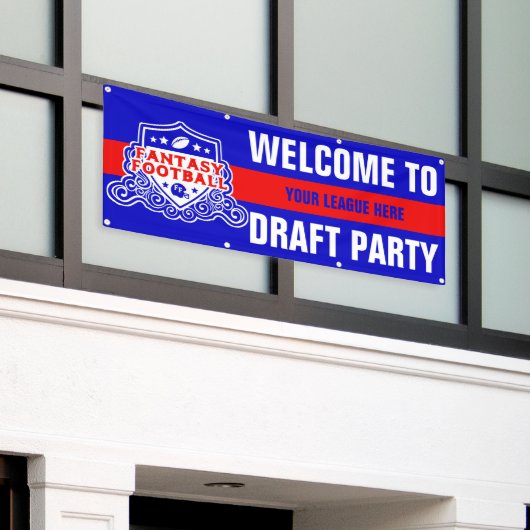 Fantasy Football Emblem Draft Party Banner (Buitenkant Gebouw)