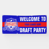 Fantasy Football Emblem Draft Party Banner (Horizontaal)