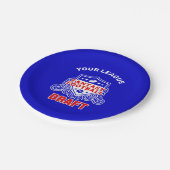 Fantasy Football Emblem Draft Party Papieren Bordje (Gekanteld)