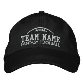 Fantasy Football Fan Gear met uw teamnaam Geborduurde Pet (Voorkant)