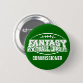 Fantasy Football FFL, commissaris Ronde Button 5,7 Cm (Voorkant /achterkant)
