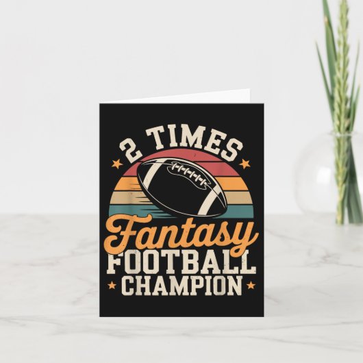 Fantasy Football Funny 2 tijdkampioen Kaart (Voorkant)
