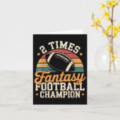 Fantasy Football Funny 2 tijdkampioen Kaart (Gele Bloem)