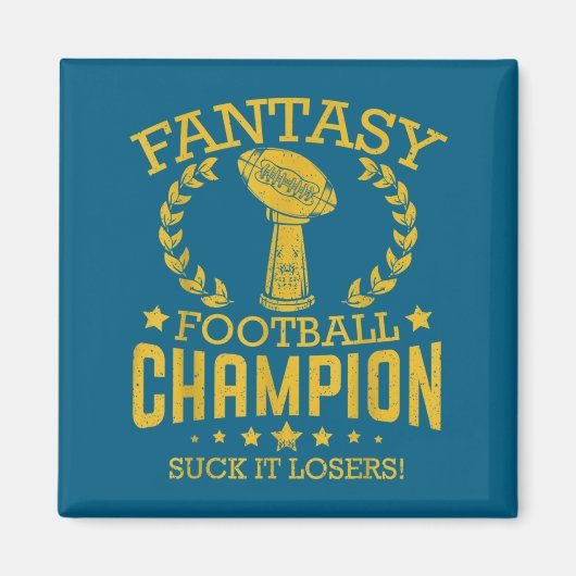 Fantasy Football Funny Champ Chamon  Magneet (Voorkant)