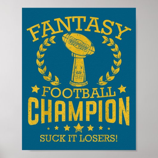 Fantasy Football Funny Champ Chamon  Poster (Voorkant)