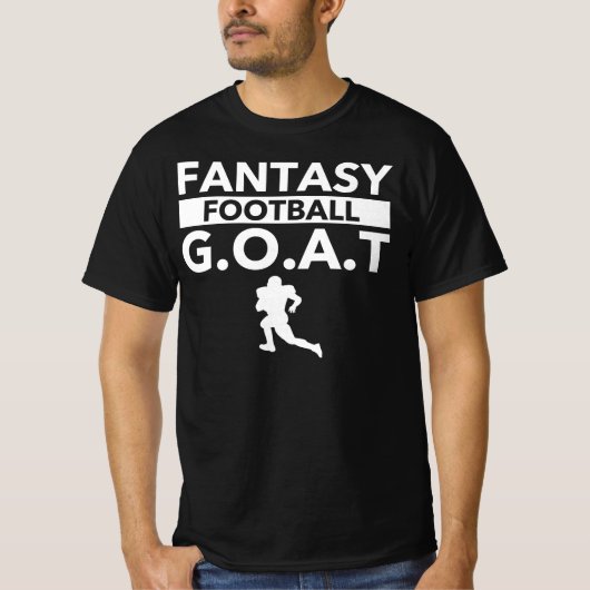 Fantasy Football GOAT - Champion Funny League Draf T-shirt (Voorkant)